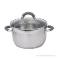 Stainless Steel Soup Pot with Glass Cover